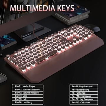 Camiysn Retro Typewriter Mechanical Gaming Keyboard