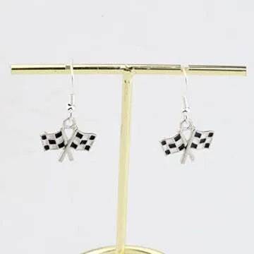 Race Charm Earrings Gift for Race Day Lovers