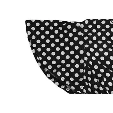 Nemidor Women's V-Neckline Stretchy Casual Midi Plus Size Bridesmaid Vintage Dress NEM073 (26,Black Dot)