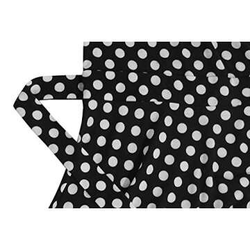 Nemidor Women's V-Neckline Stretchy Casual Midi Plus Size Bridesmaid Vintage Dress NEM073 (26,Black Dot)