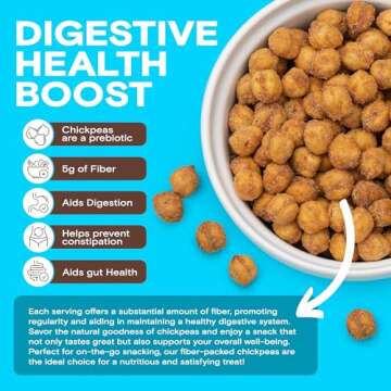 BIENA Chickpea Snacks - Crunchy Roasted Chickpeas - High Fiber Vegan Protein Snacks for Adults and Kids - 4-Pack, 5 Ounce Bags - Rockin’ Ranch