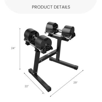 Nuobell Adjustable Dumbbell Rack and Stand. Perfect Home-Gym Dumbell Rack for At-Home Nuobell Workouts. Safe, Convenient and Prevents Accidents. This is a Nuobell Dumbbell Rack Stand Only, No Weights