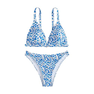 Floral Print Spaghetti Strap Bikini - Comfort & Style