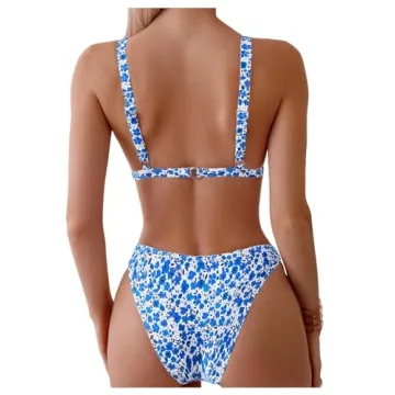 Floral Print Spaghetti Strap Bikini - Comfort & Style