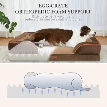 Large Orthopedic Foam Dog Beds with Waterproof Cover