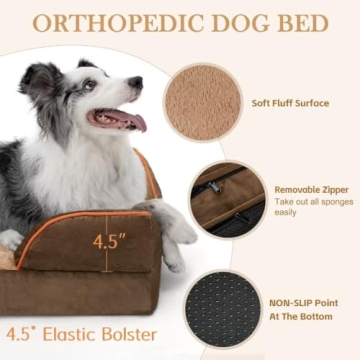 Large Orthopedic Foam Dog Beds with Waterproof Cover