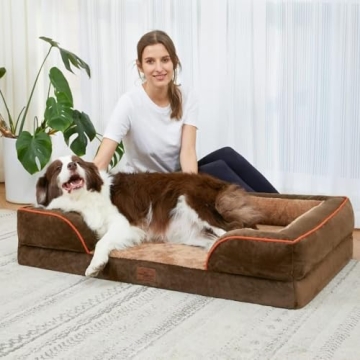 Large Orthopedic Foam Dog Beds with Waterproof Cover
