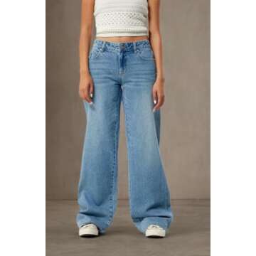 PacSun Women's Dark Indigo Low Rise Baggy Jeans - Blue Size 27