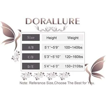 DORALLURE Thigh High Stockings for Women - Stay Up Lace Top