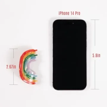 Vibrant Rainbow Hair Claw Clip for All Hair Types