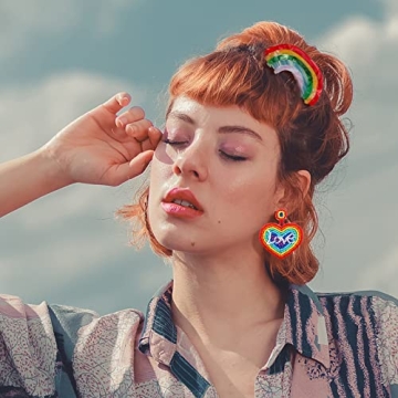 Vibrant Rainbow Hair Claw Clip for All Hair Types