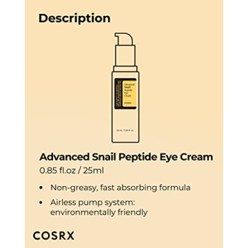 COSRX Snail Peptide Eye Cream for Dark Circles and Aging