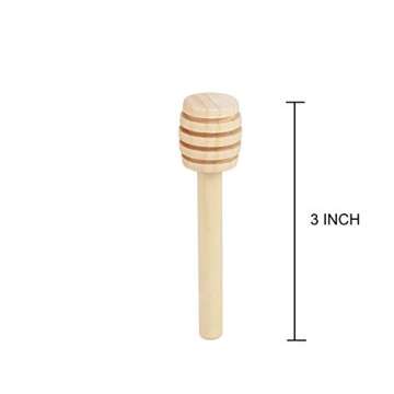 DESIOLE Wooden Honey Mixing Stirrer, 6Pcs 3 Inch Mini Honey Dipper Sticks Honey Spoon
