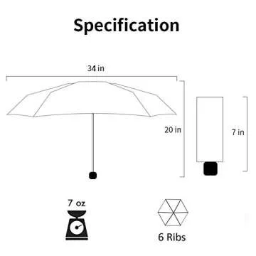 Ke.movan Travel Compact Windproof Umbrella for All