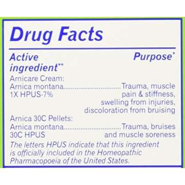Arnica Cream Value Pack Cream and Arnica 30C Pellets Boiron 2.5 oz + 80 Cream + Pellet