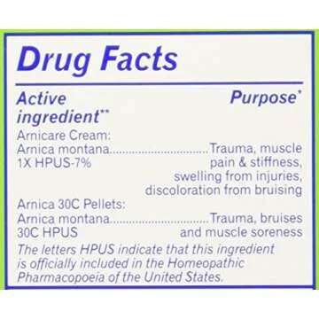 Arnica Cream Value Pack Cream and Arnica 30C Pellets Boiron 2.5 oz + 80 Cream + Pellet