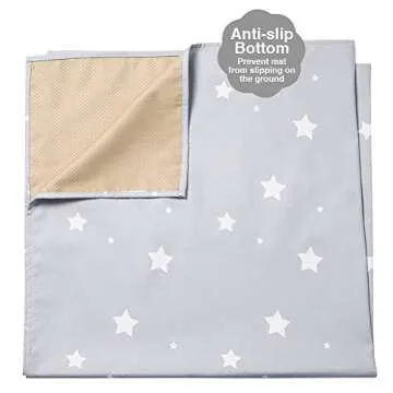 Splat Mat for Under High Chair/Arts/Crafts by CLCROBD, 51" Baby Anti-slip Food Splash and Spill Mat for Eating Mess, Waterproof Floor Protector and Table Cloth