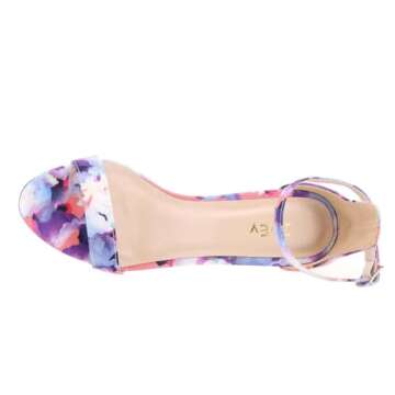 ZriEy Women's Heeled Sandals 4 Inches Open Toe Stiletto High Heels Ankle Strap Fashion Bridal Party Wedding Pump Shoes