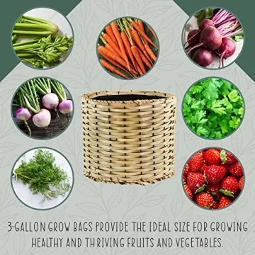 Esterno Grow Bag Basket Set with Two 6-Gallon Bags