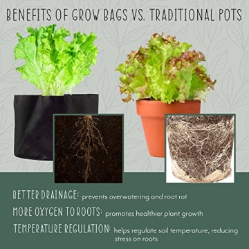 Esterno Grow Bag Basket Set with Two 6-Gallon Bags