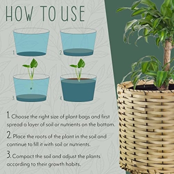 Esterno Grow Bag Basket Set with Two 6-Gallon Bags