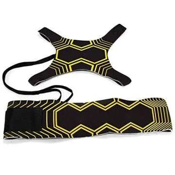 Football Kick Trainer Soccer Training Aids Hands Free Throw Sole Practice Equipment for Kids with Ad...