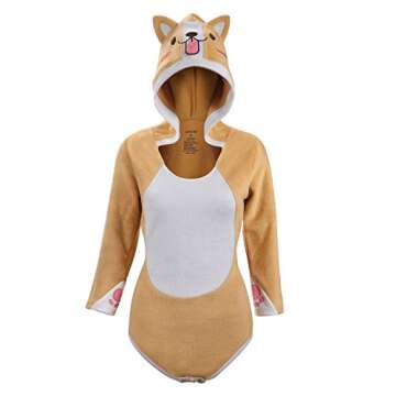 Littleforbig Cotton Romper Onesie Pajamas Bodysuit -Corgi Style