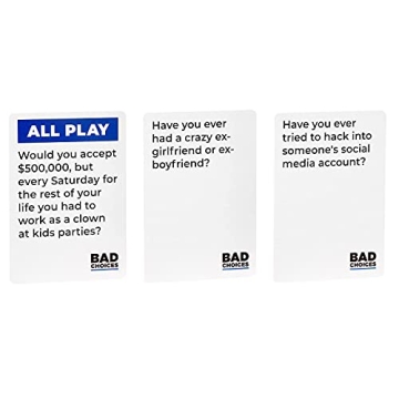 Hilarious BAD CHOICES Game Set - Fun for Parties and Friends