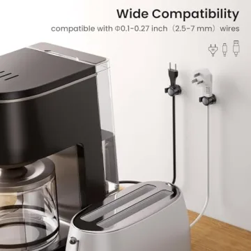 LOTUNY Cable Clips 8 Pack for Ultimate Cord Organization