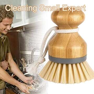 Eco-Friendly Bamboo Dish Brush for Sustainable Kitchen Cleaning