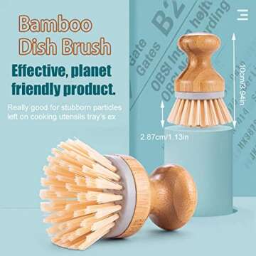 Eco-Friendly Bamboo Dish Brush for Easy Cleaning