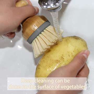 Eco-Friendly Bamboo Dish Brush for Easy Cleaning