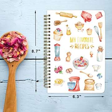 ceiba tree Blank Recipe Book to Write in Your Own Recipes Notebook Cookbook Journal 8.7" x 6.3" Gift Ideas for Women Mom Wife 120 Pages