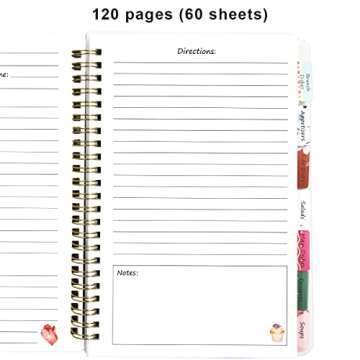 ceiba tree Blank Recipe Book to Write in Your Own Recipes Notebook Cookbook Journal 8.7" x 6.3" Gift Ideas for Women Mom Wife 120 Pages