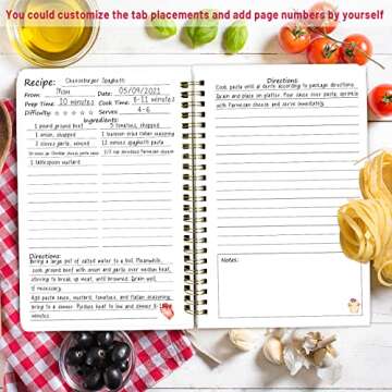 ceiba tree Blank Recipe Book to Write in Your Own Recipes Notebook Cookbook Journal 8.7" x 6.3" Gift Ideas for Women Mom Wife 120 Pages