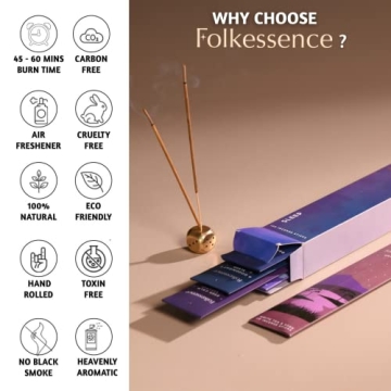 Folkulture Incense Sticks Variety Pack - 120 Natural Aromas