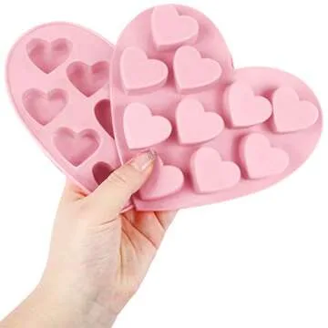 Boao 4 Pack Valentine Silicone Baking Molds for All Occasions