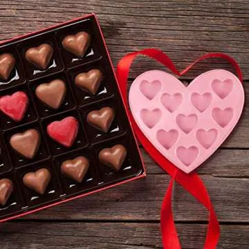 Boao 4 Pack Valentine Silicone Baking Molds for All Occasions