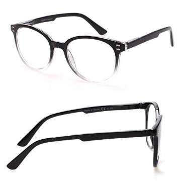 3 Pack Stylish Spring Hinge Reading Glasses for Everyone