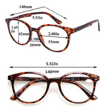 3 Pack Stylish Spring Hinge Reading Glasses for Everyone