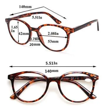 3 Pack Stylish Spring Hinge Reading Glasses for Everyone