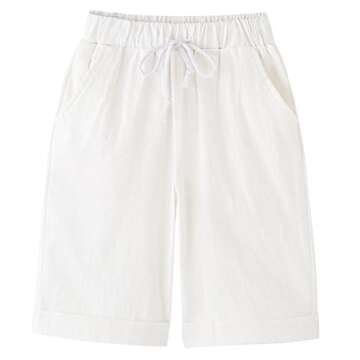 POBIDOBY Boy's T-shirt and Shorts Set Cotton Linen Summer Short Sleeve Children Two Pieces Clothing Pants Sets (White, 5T)