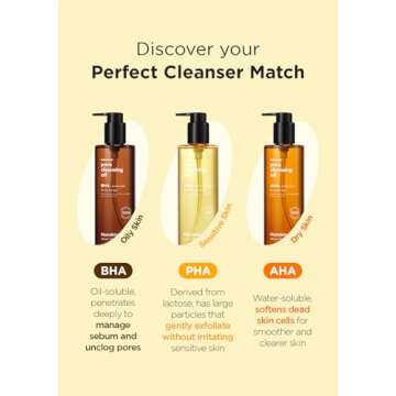 Hanskin Pore Cleansing Oil, Oil Cleanser for Face, Makeup Blackhead Remover, Korean Cleanser for Sensitive Skin [PHA] (10.14 oz)