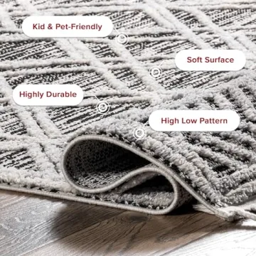 nuLOOM 7x9 Ansley Moroccan Tassel Area Rug - Stylish & Soft