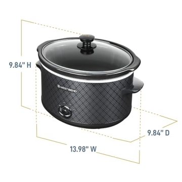 West Bend 4-Quart Manual Slow Cooker - Black