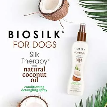 BioSilk Grooming Kit - Includes Silk Therapy Dog Detangling Shampoo, Conditioning Spray, and Pin Brush - Restores Moisture