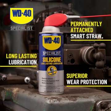 WD-40 Specialist Silicone Lubricant with SMART STRAW SPRAYS 2 WAYS, 11 OZ
