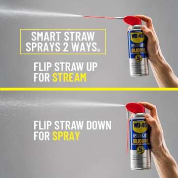WD-40 Specialist Silicone Lubricant with SMART STRAW SPRAYS 2 WAYS, 11 OZ