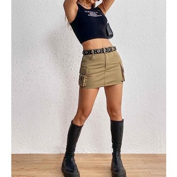Chic Y2K Mini Cargo Skirt for Women - Trendy and Functional