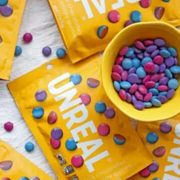 UNREAL Dark Chocolate Quinoa Gems (Value Size Bag) | Vegan, Colors from Nature | Fair Trade, Non-GMO | Gluten Free, No Sugar Alcohols or Soy | 11oz